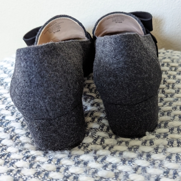 Antonio Melani Sameera High Heels 9.5 Felt Wool Look with Bow Block Heel Loafer - Picture 5 of 7